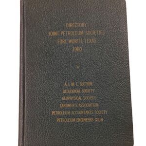1960 Fort Worth Texas joint Petroleum societies